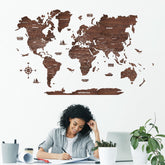 2D Antra Wooden World Map