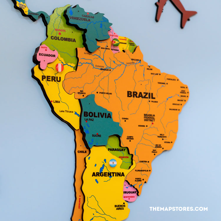 194 Country Flag Pushpins