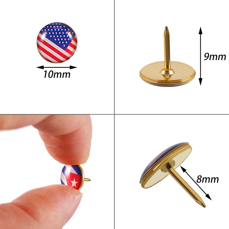 194 Country Flag Pushpins