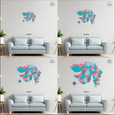 Blossom Wooden Gujarat Map