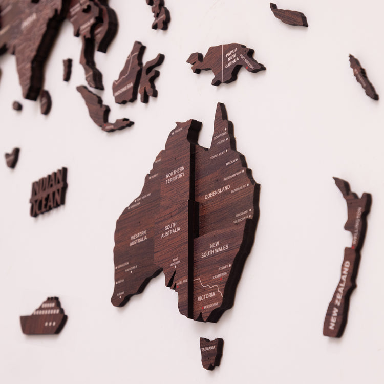 3D Antra Wooden World Map
