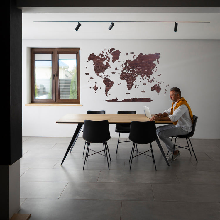 3D Antra Wooden World Map