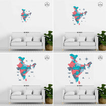 Blossom Wooden India Map for wall | Wooden India map wallart | Map of India |