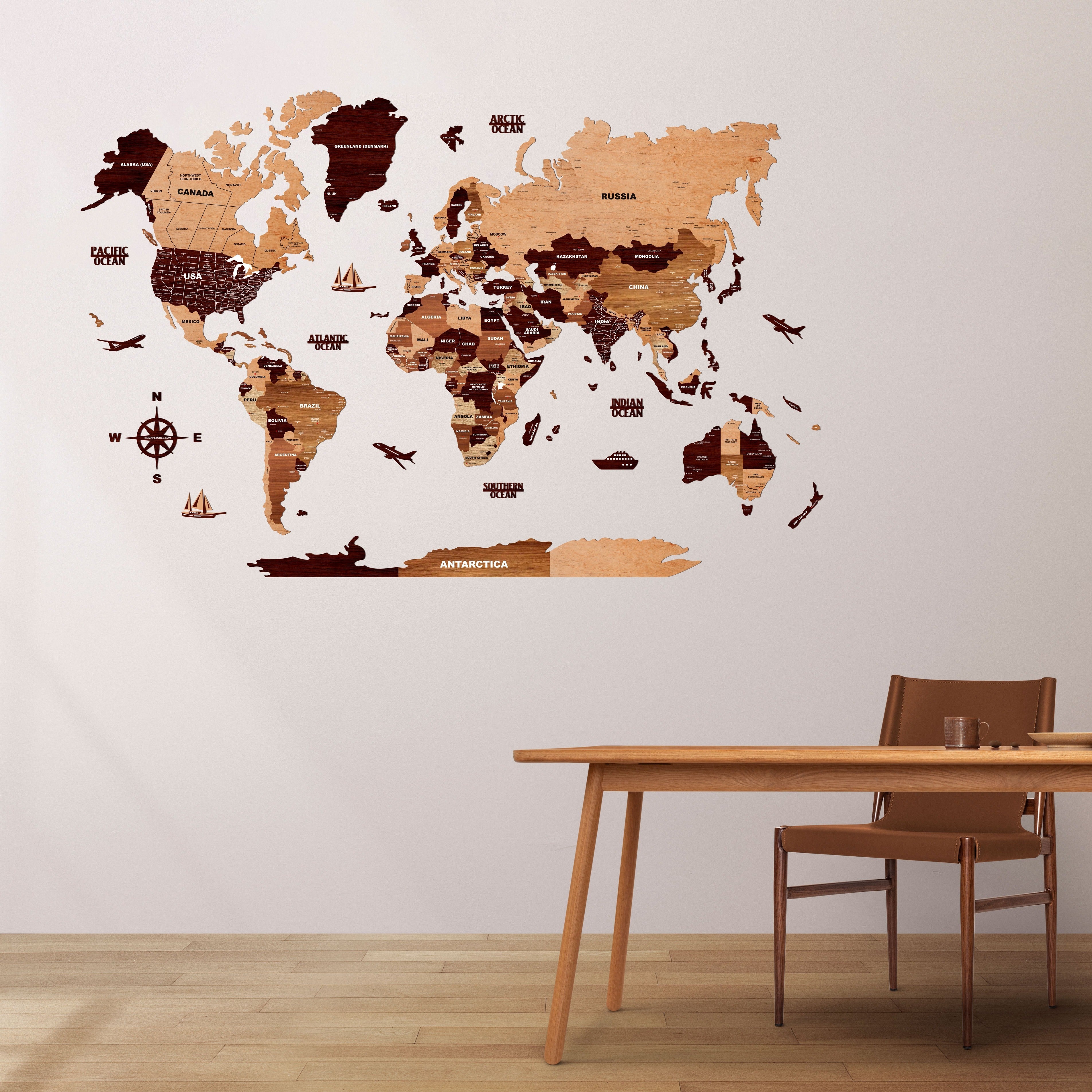 Discover the Top 5 Bestselling Wooden World Maps from The Map Store