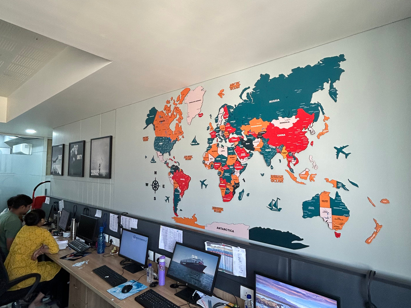 Wooden World Maps in Corporate Architecture: More Than Decoration