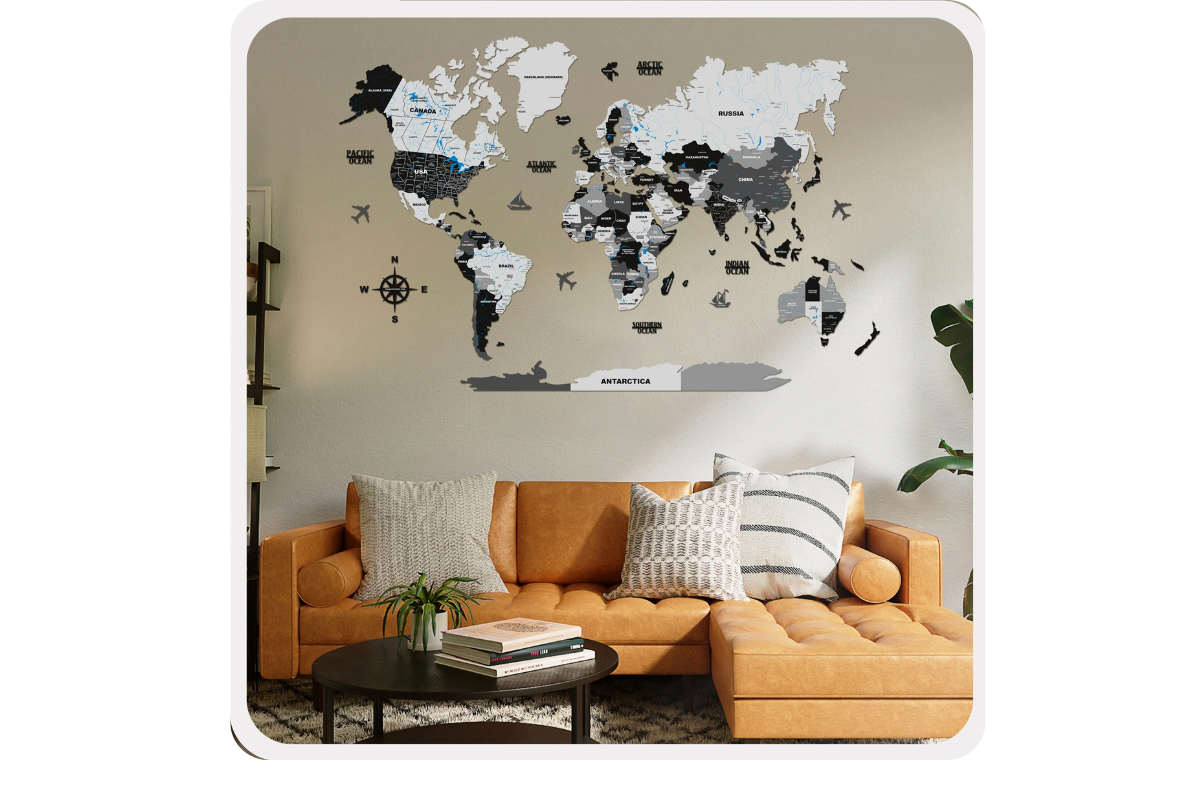 The Versatility of Wooden World Maps For Walls: Exploring 2D, 3D, Designer, LED and Wall Clock Formats