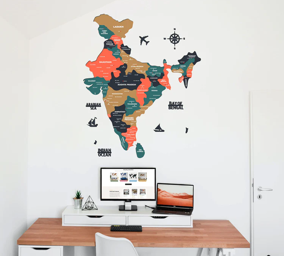 LED Wooden Maps