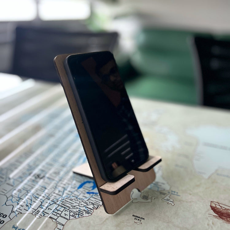 Wooden Mobile Stand – Elegant, Minimal, and Practical