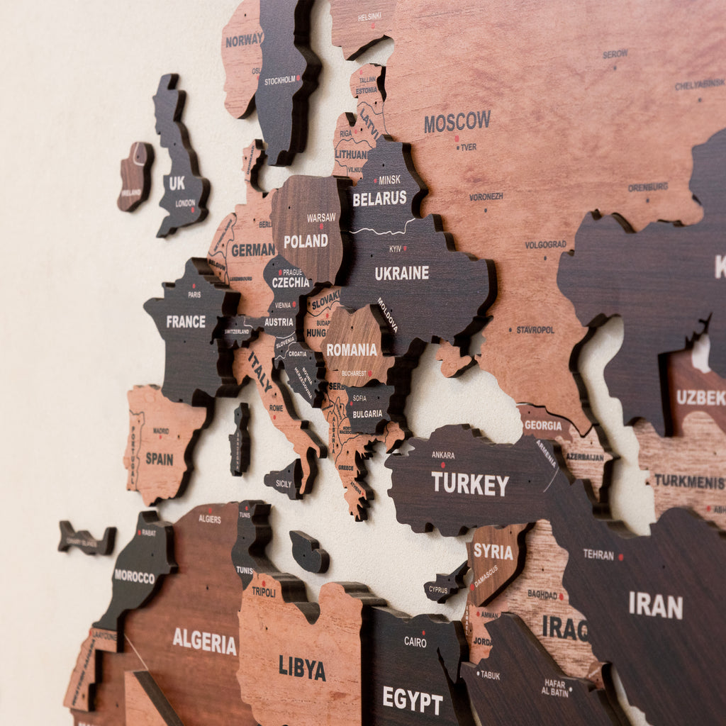 3D Wooden Texture Wooden Worldmap