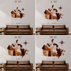 3D Wooden Texture Canada Map