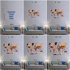 3D Wooden Texture Wooden Worldmap