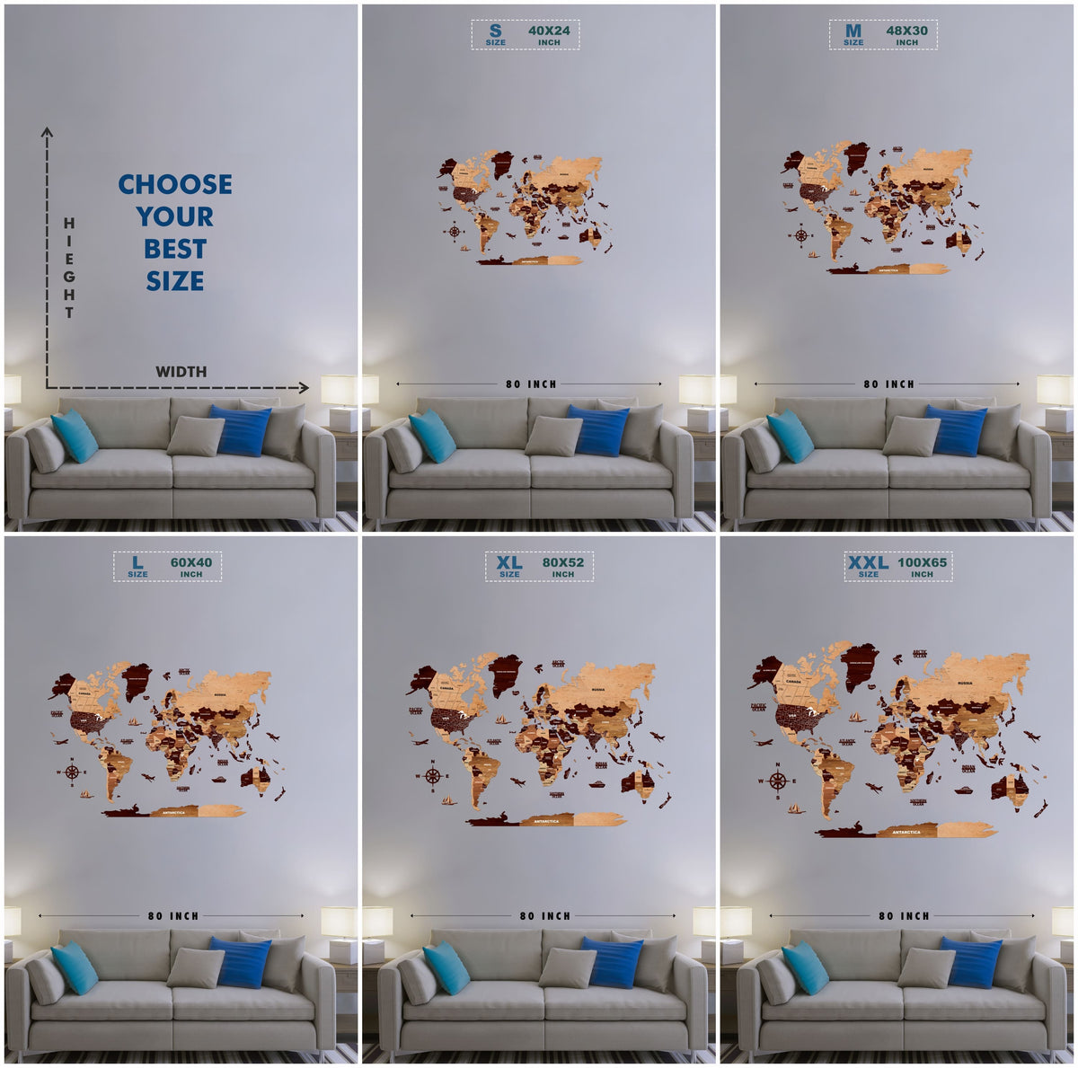 3D Wooden Texture Wooden Worldmap