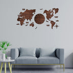 Antra Wooden World Map Clock