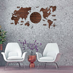 Antra Wooden World Map Clock