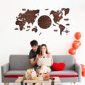 Antra Wooden World Map Clock