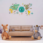 Kids World Map Clock