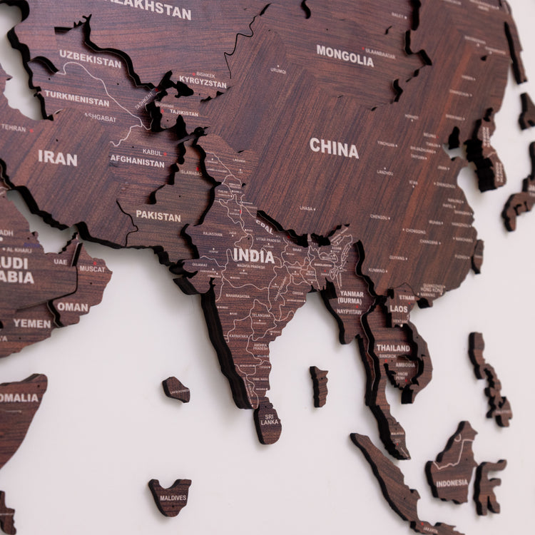3D Antra Wooden World Map