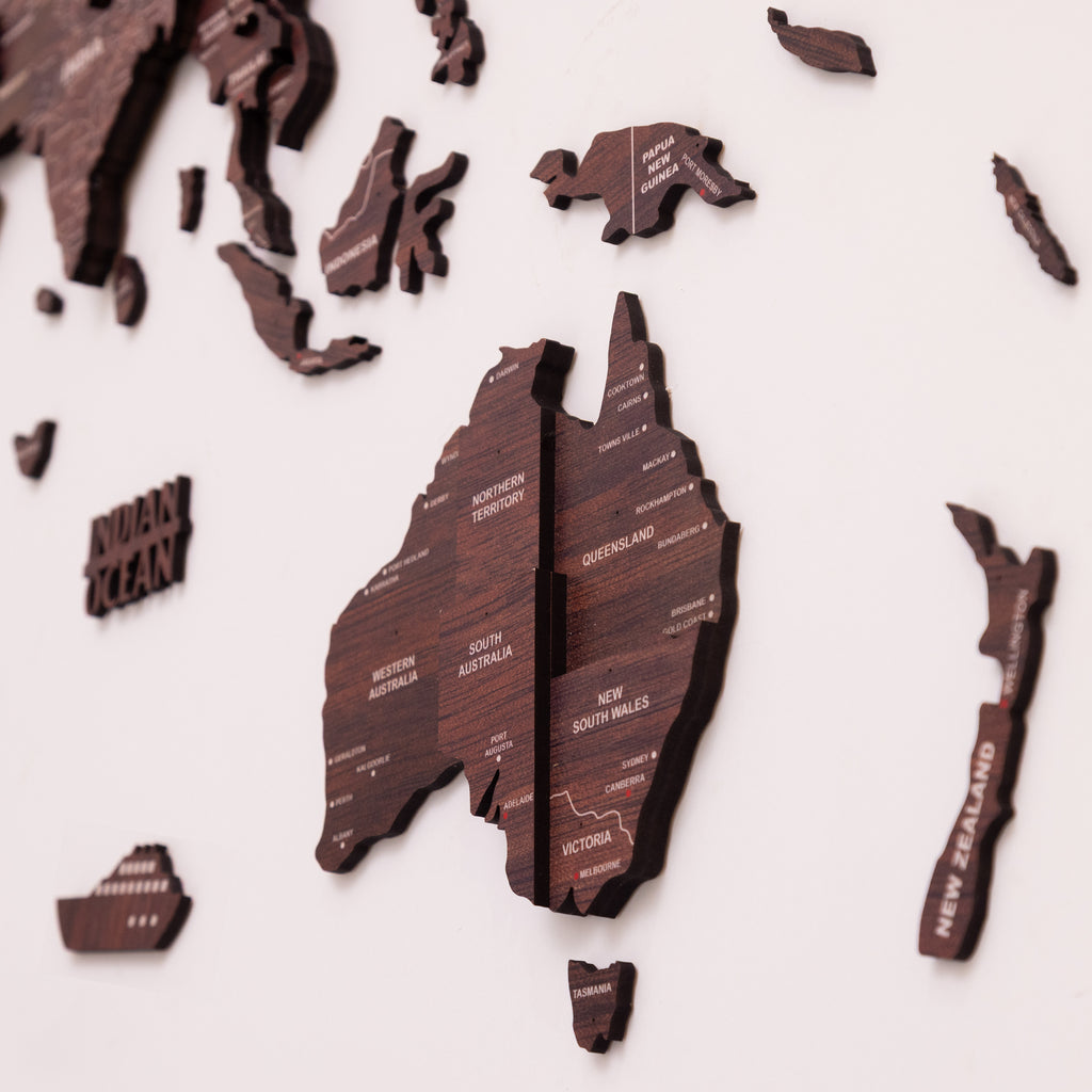 3D Antra Wooden World Map