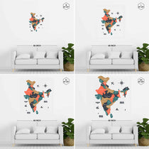 Tortila Wooden India Map for wall | Wooden India map wallart | Map of India |