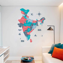 Blossom Wooden India Map for wall | Wooden India map wallart | Map of India |
