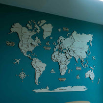 3D Natural Wooden World Map for wall | Wooden world map wallart | Map of World |