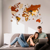 3D Multilayered Wooden world map for wall | Wooden world map wallart | Map of World  |  Best choice for travelers