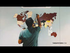 3D Multilayered Wooden world Map